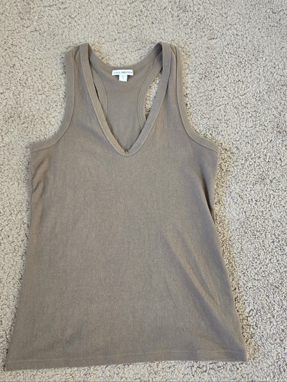 James Perse  Skinny Jersey Tank Top AMMO Womena Size  1 / S Fitted Quite Luxury - Picture 9 of 15